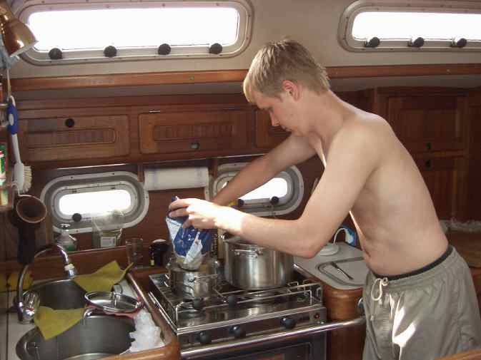 Der Koch bei der Arbeit