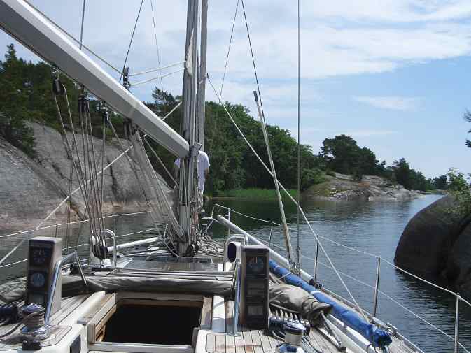 Ausfahrt Sandhamn, sehr eng! 